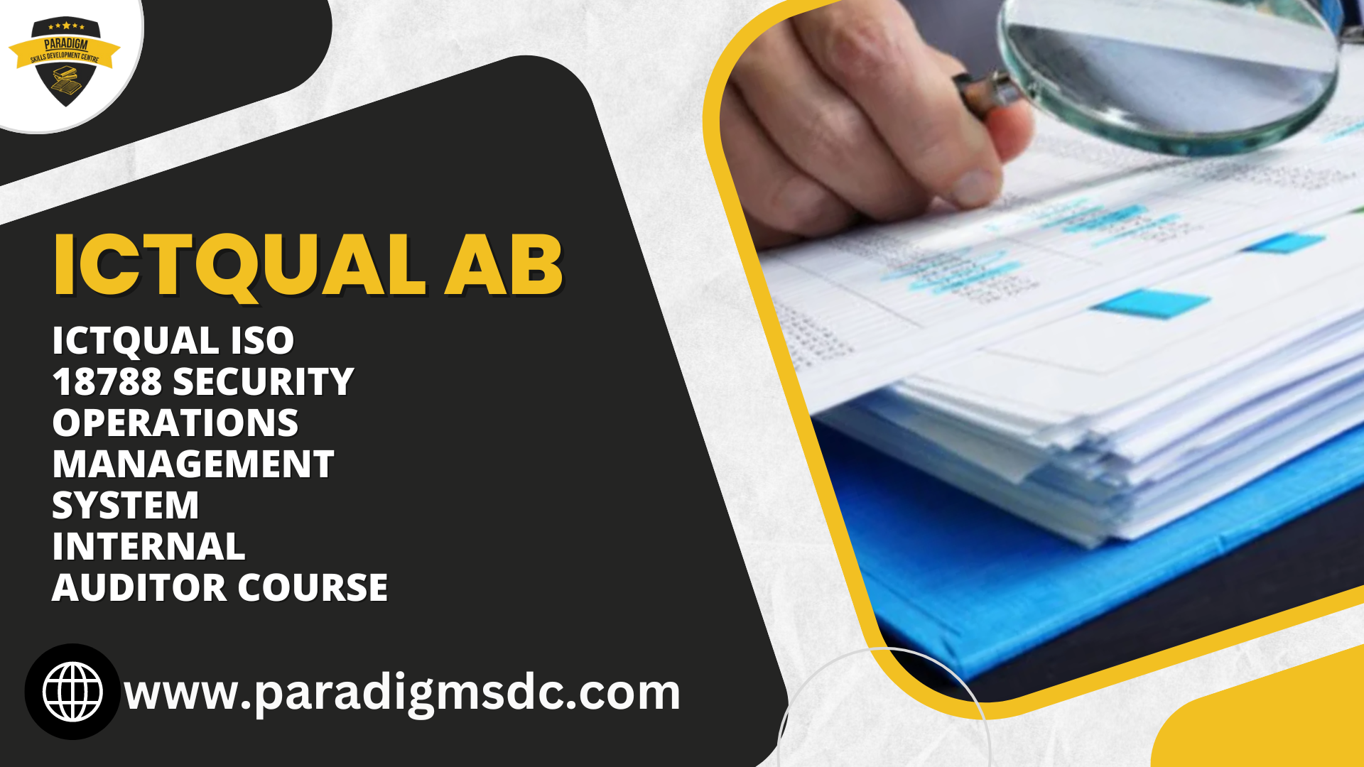 ICTQual ISO 18788 Security Operations Management System Internal Auditor Course