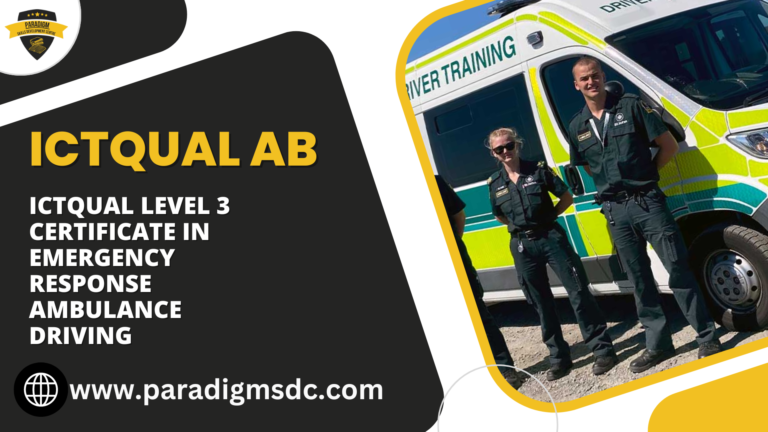 ICTQual Level 3 Certificate in Emergency Response Ambulance Driving