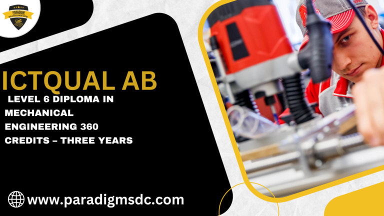 ICTQual Level 6 Diploma in Mechanical Engineering 360 Credits – Three Years