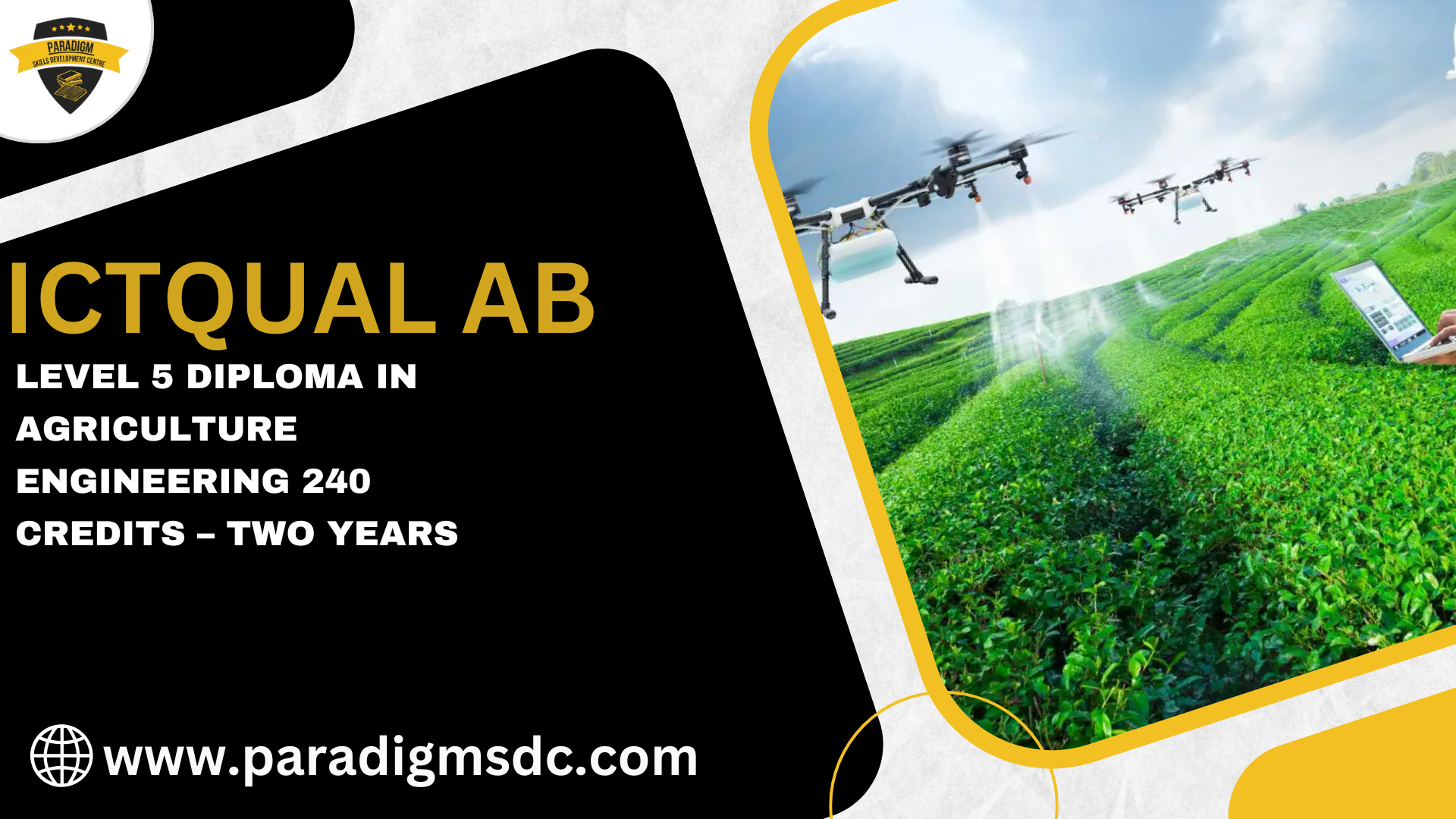 ICTQual Level 5 Diploma in Agriculture Engineering 240 Credits – Two Years