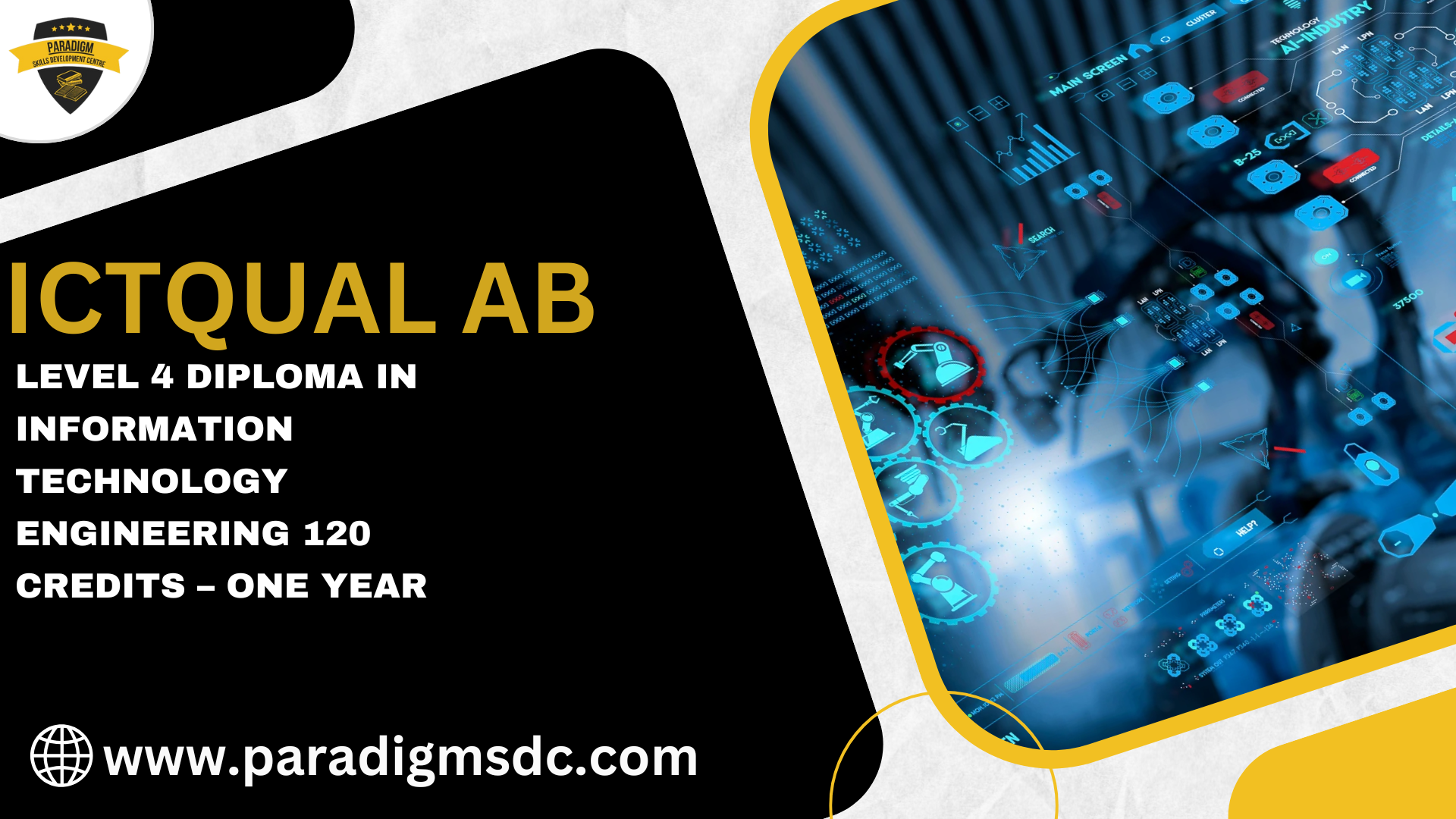 ICTQual Level 4 Diploma in Information Technology Engineering 120 Credits – One Year